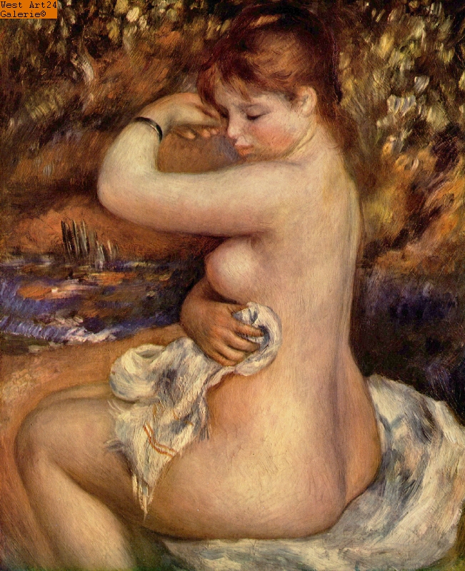 Nach dem Bade nach Renoir Gemäldeimitation